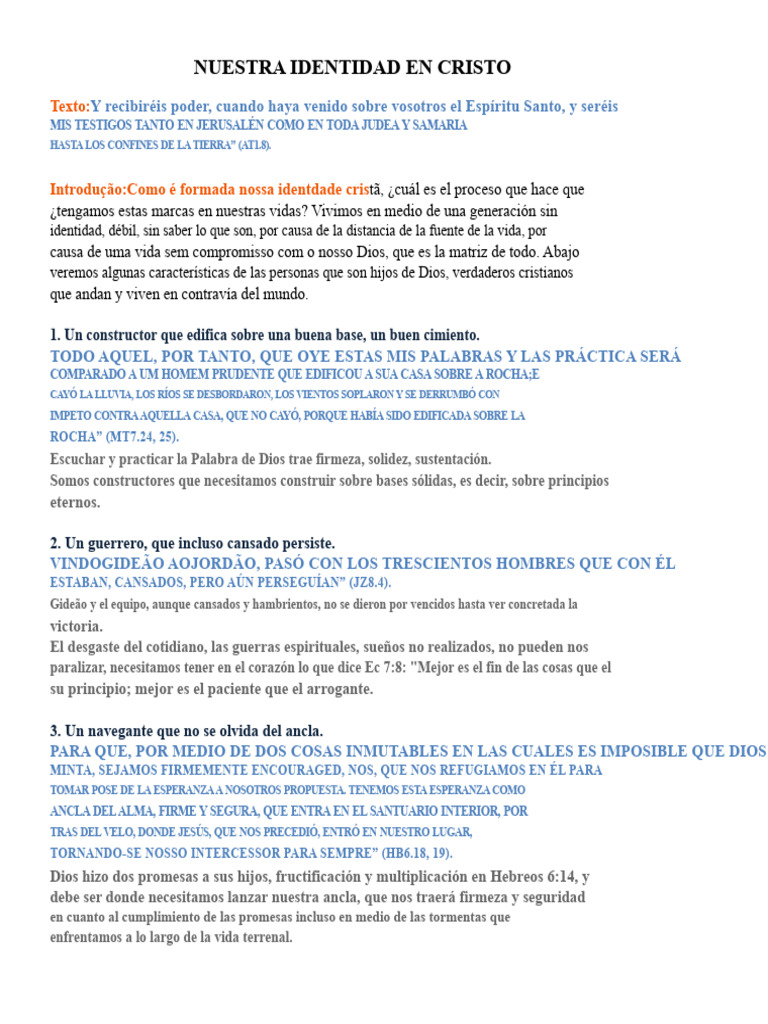 Identidad Cristiana y Poder Espiritual | PDF | Cristo (título ...