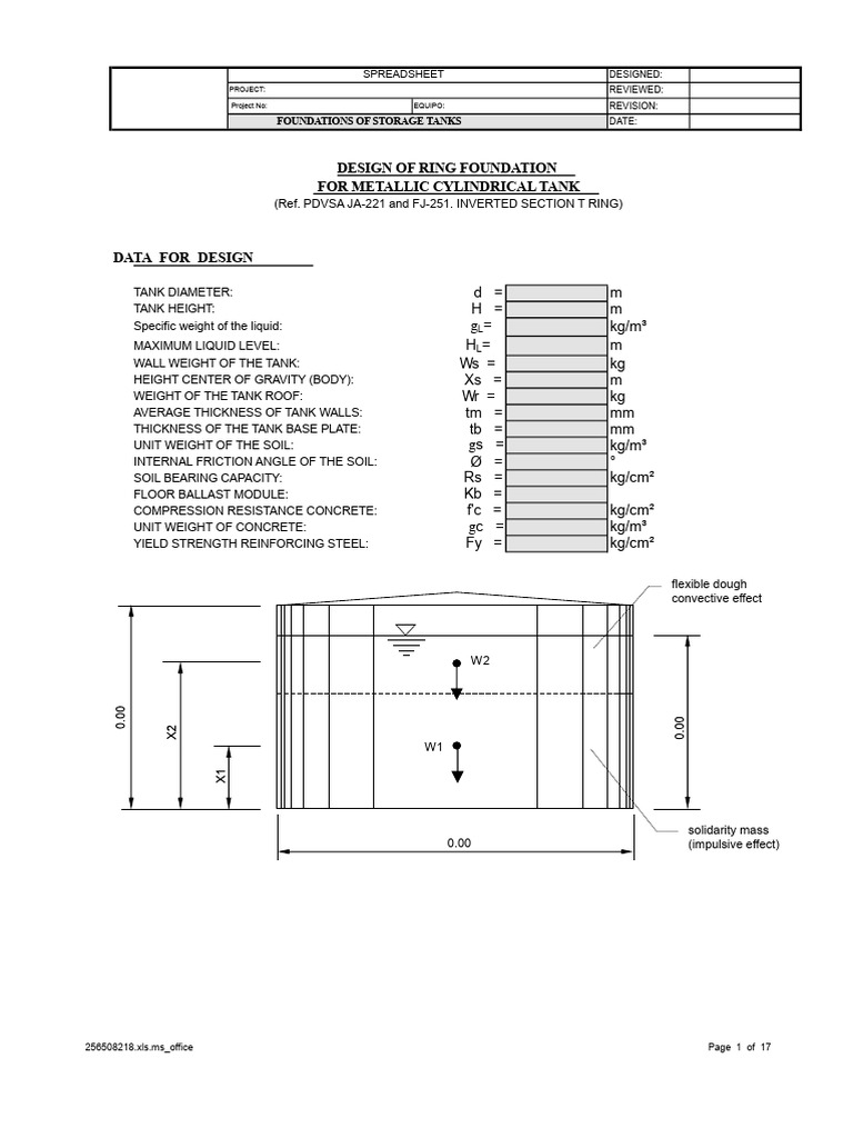 Storage Tank Foundation Design Guide | PDF | Mechanical Engineering ...