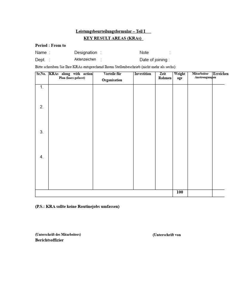 KRA Format | PDF