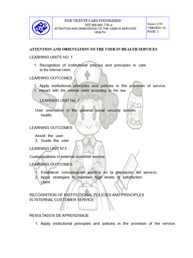 User Guidance in Health Services | PDF | Quality Management | Business