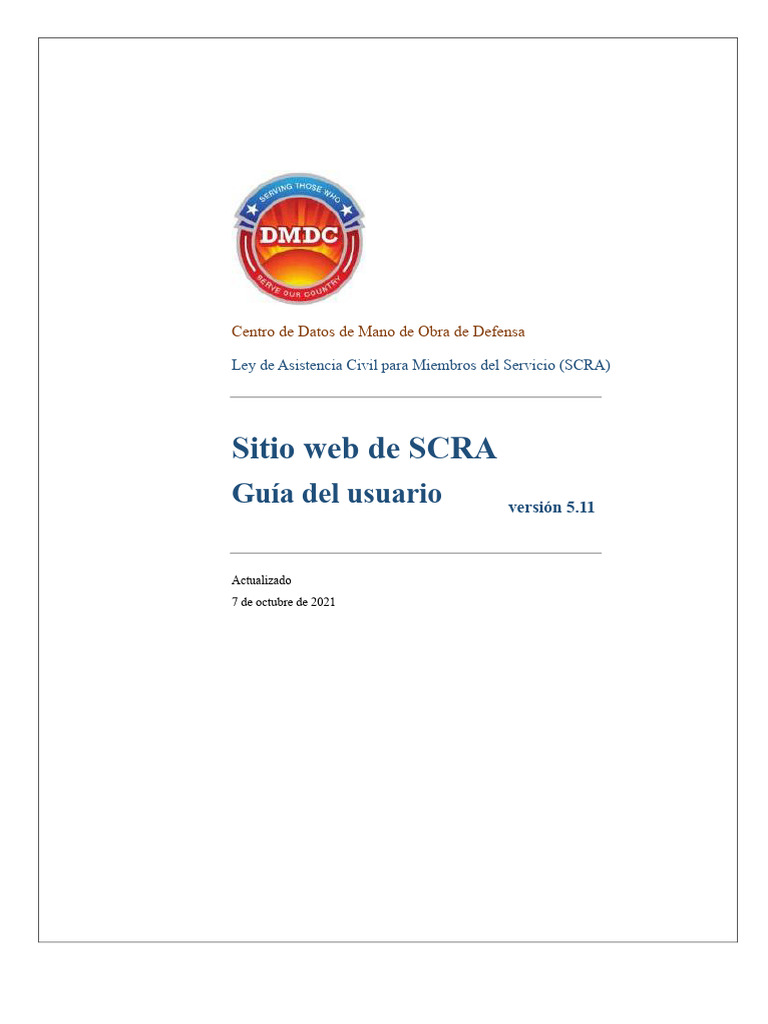 Guía de Usuario SCRA v5.11 | PDF | Contraseña | Sitios web