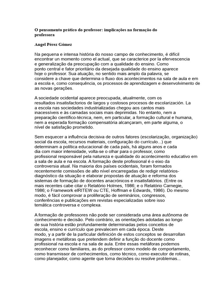 Formação de Professores e Práticas Educativas | PDF | Science | Aprendizado