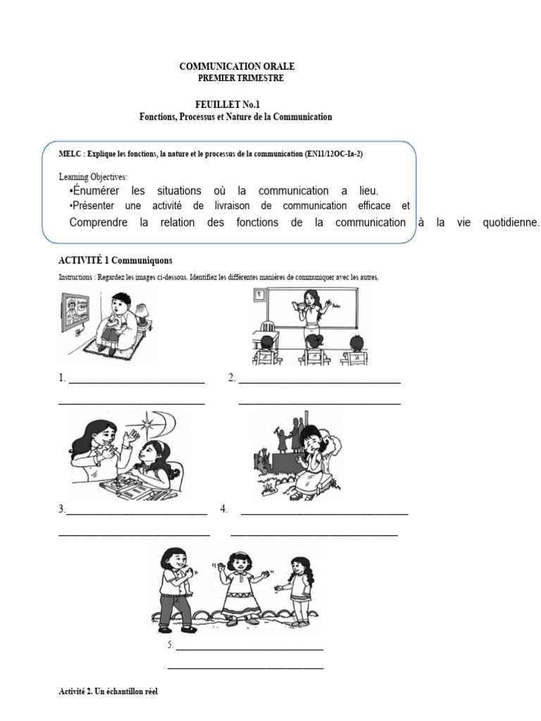 Fonctions et Processus de Communication | PDF
