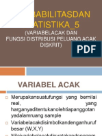 Variabelacak Dan Fungsi Distribusi Peluang Acak Diskrit