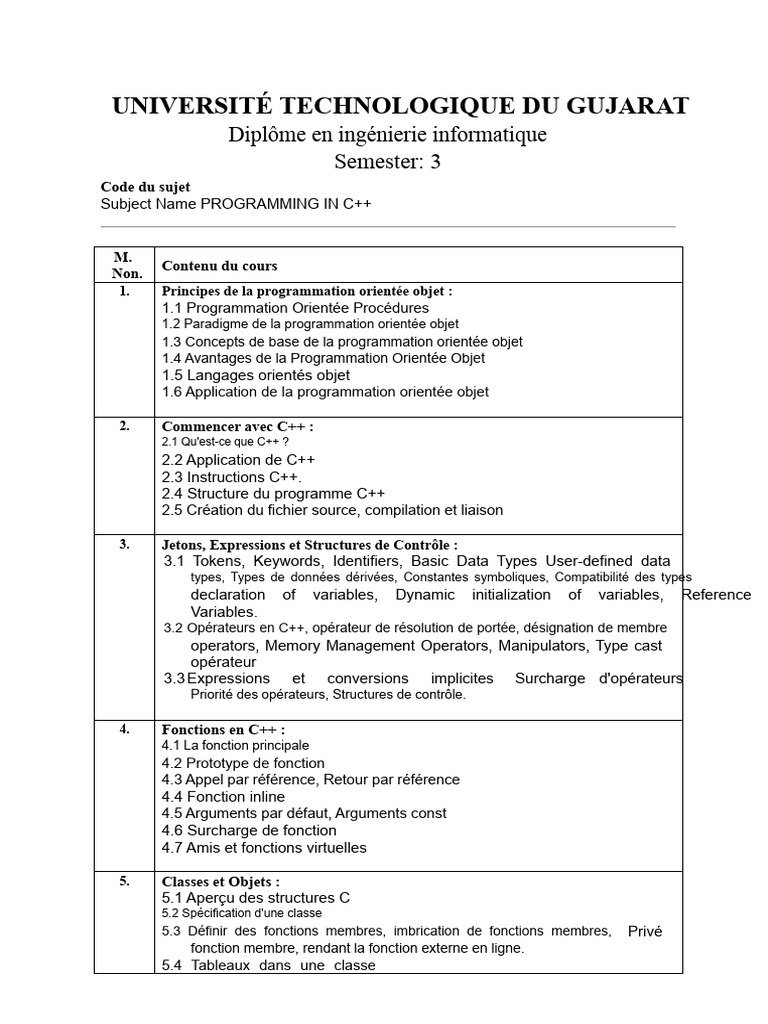 Cours de Programmation en C++ | PDF | C ++ | Programmation informatique