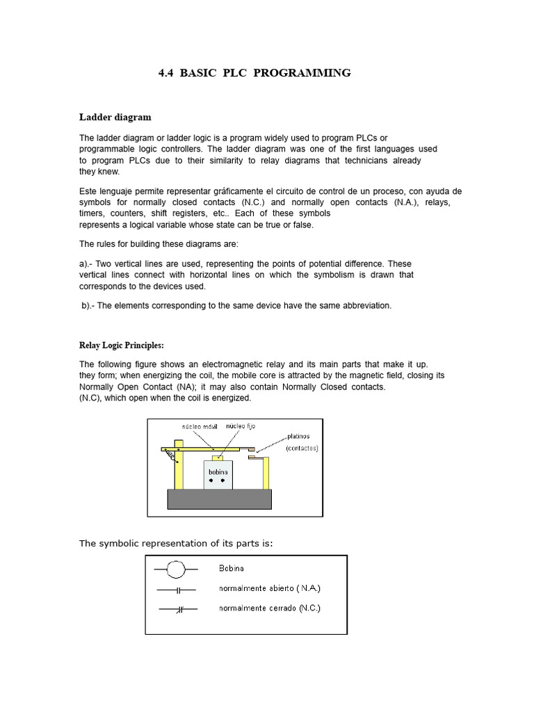 4.4 Basic PLC Programming | PDF | Programmable Logic Controller | Relay
