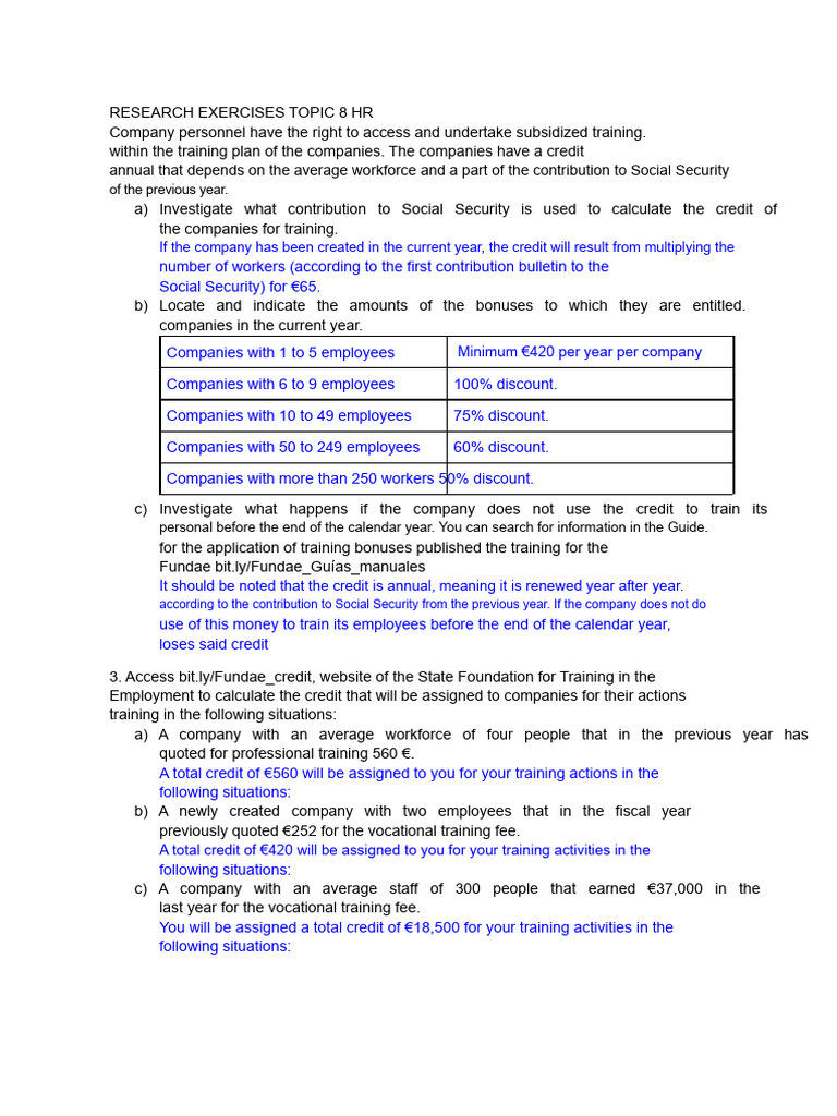 HR Training Subsidies and Credits Guide | PDF | Social Security (United ...