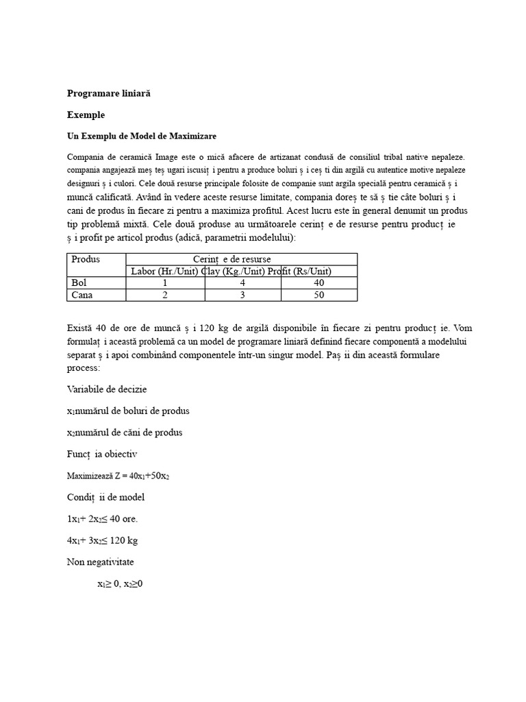 Programare Liniară | PDF