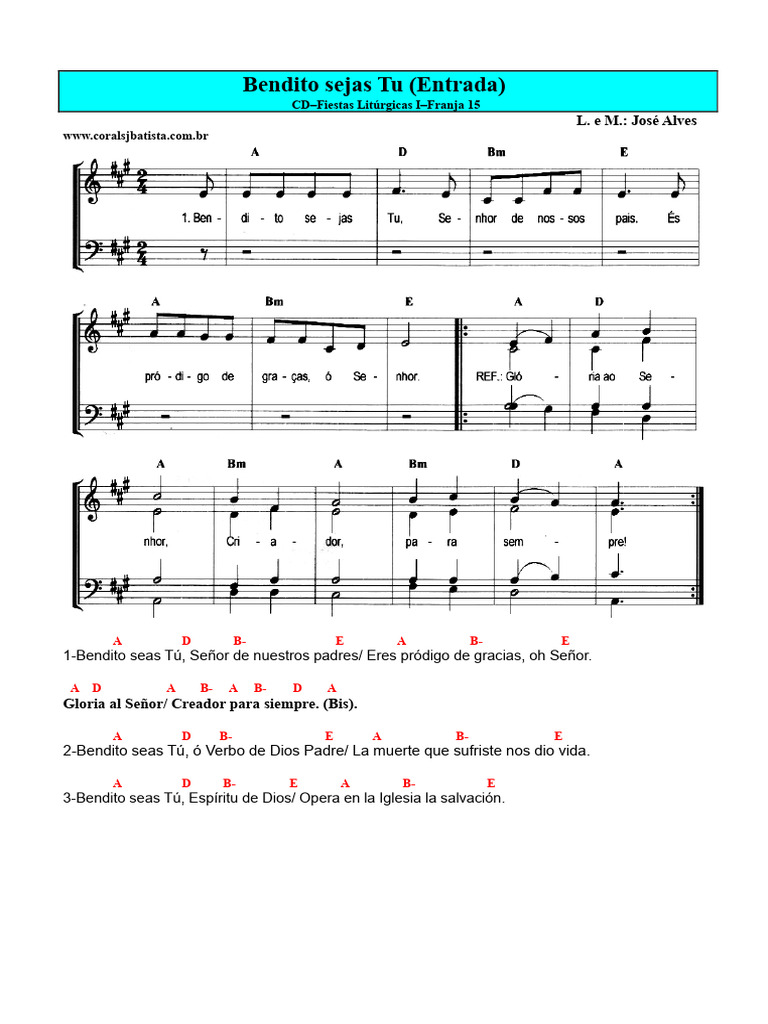 Bendito Seas Tú: Letra y Significado | PDF