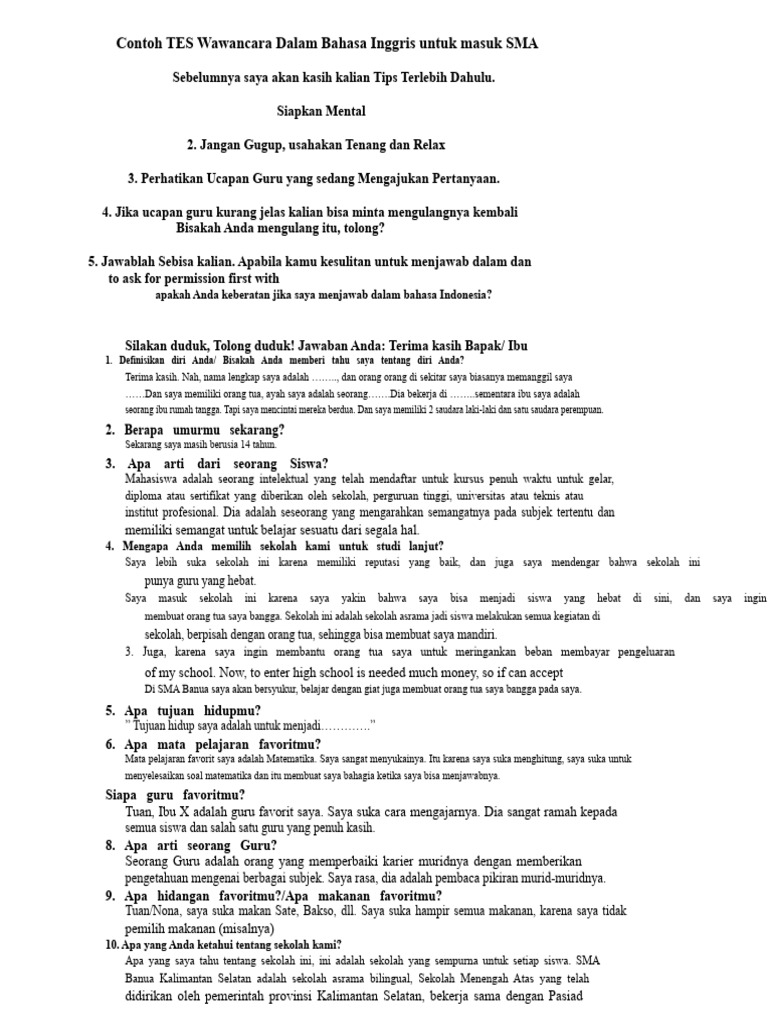Contoh Tes | PDF