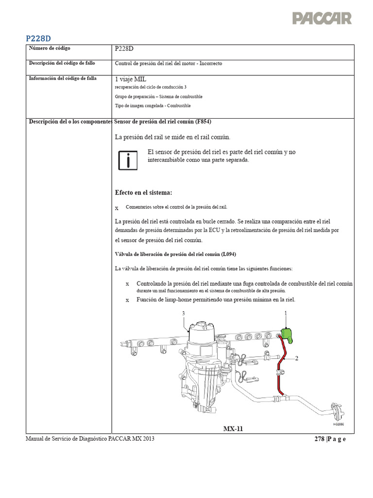 Diagnóstico de Fallo P228D en Motores | PDF | Inyección de combustible ...