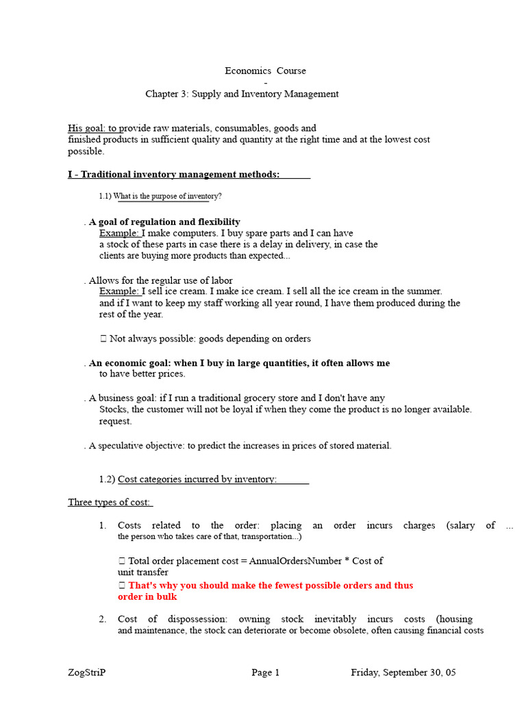 Supply and Inventory Management | PDF | Inventory | Lean Manufacturing