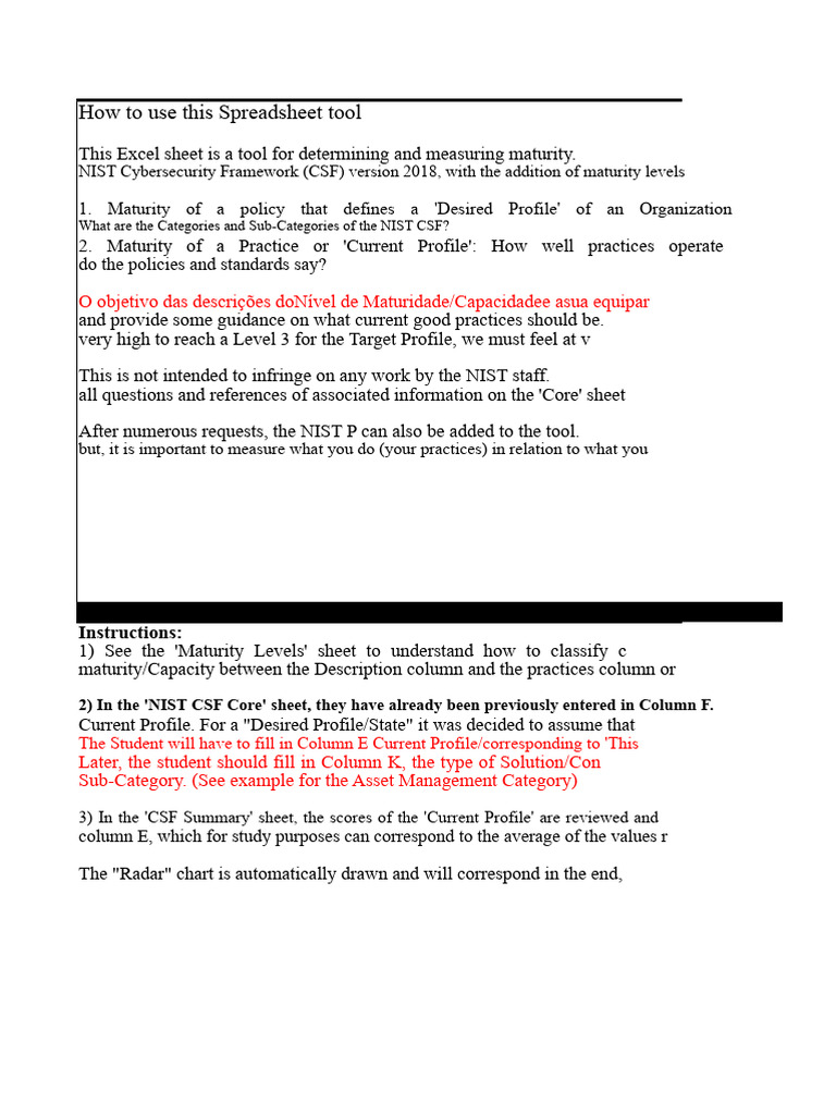 NIST CSF Maturity Assessment Tool Guide | PDF | Computer Security ...