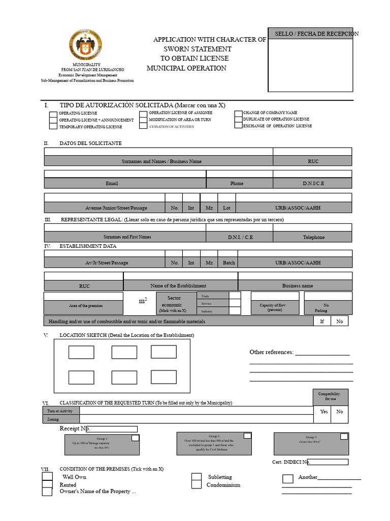 Application Form For The Obtainment of Operating License PDF | PDF