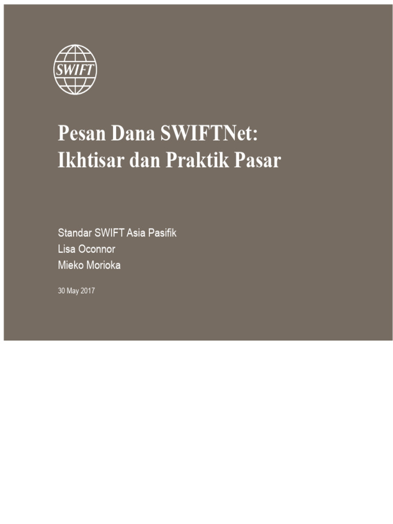 Pesan Dana SwiftNet | PDF