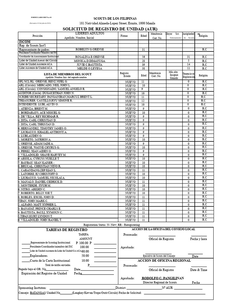 BSP AUR Formulario P. Elem NG Nangkaan | PDF | Exploración ...