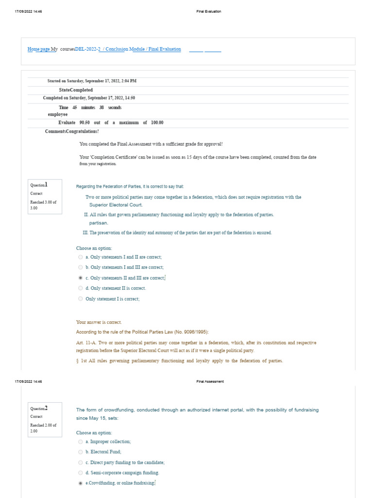 Final Electoral Evaluation More | PDF | Elections | Voting