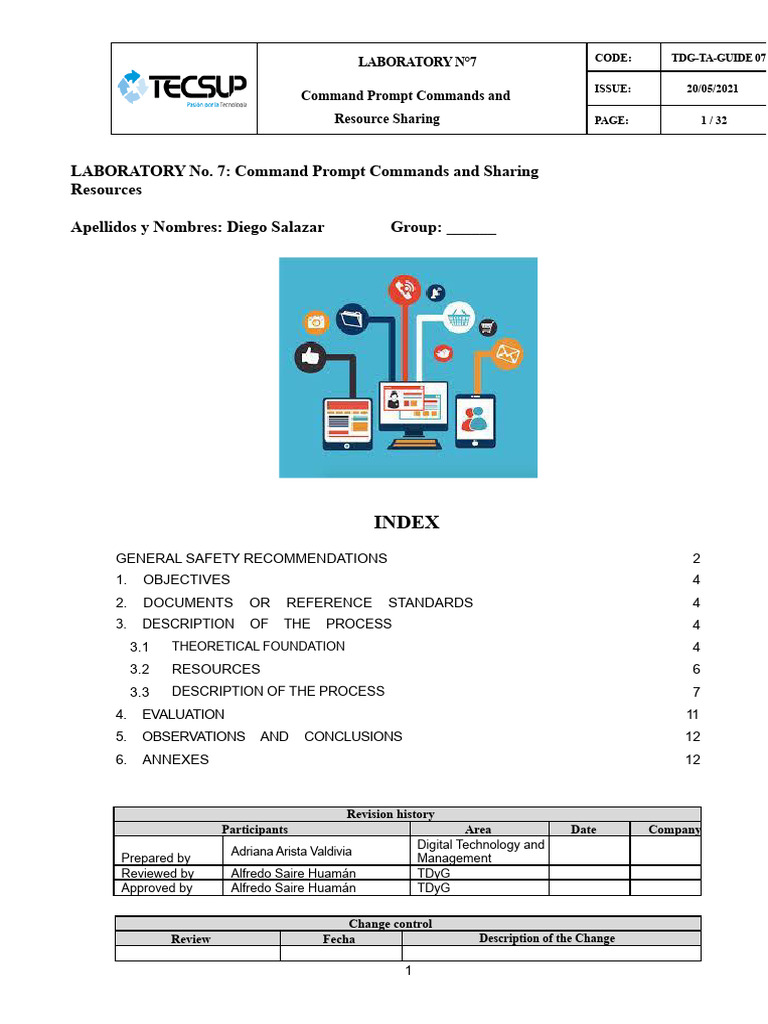 Command Prompt & Resource Sharing Lab Guide | PDF | Computer File ...