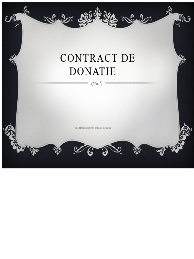 Diapozitive Contract de Donație | PDF