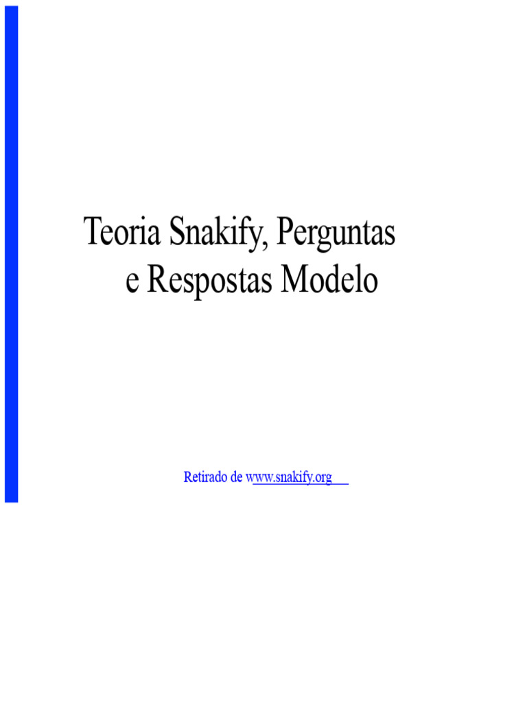 Perguntas Teóricas Do Snakify e Modelos de Respostas | PDF | Eleições ...
