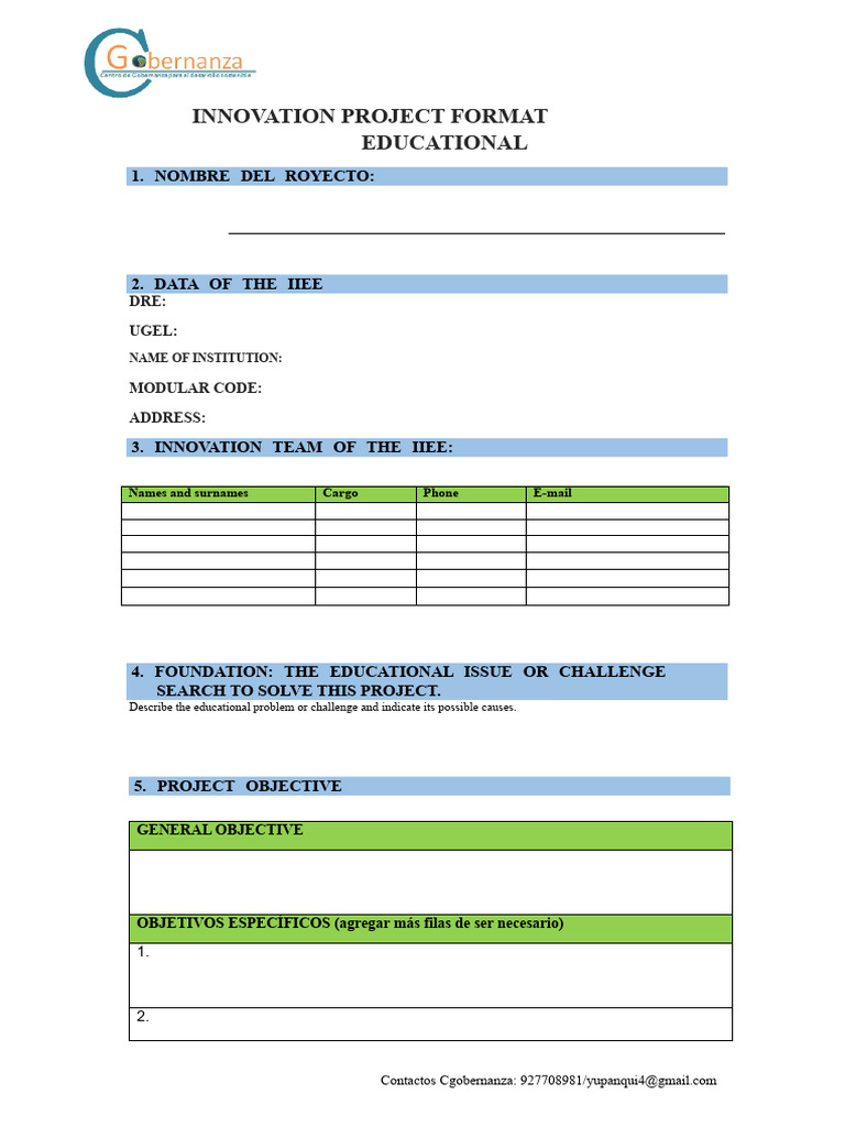 Educational Innovation Project Format | PDF | Learning