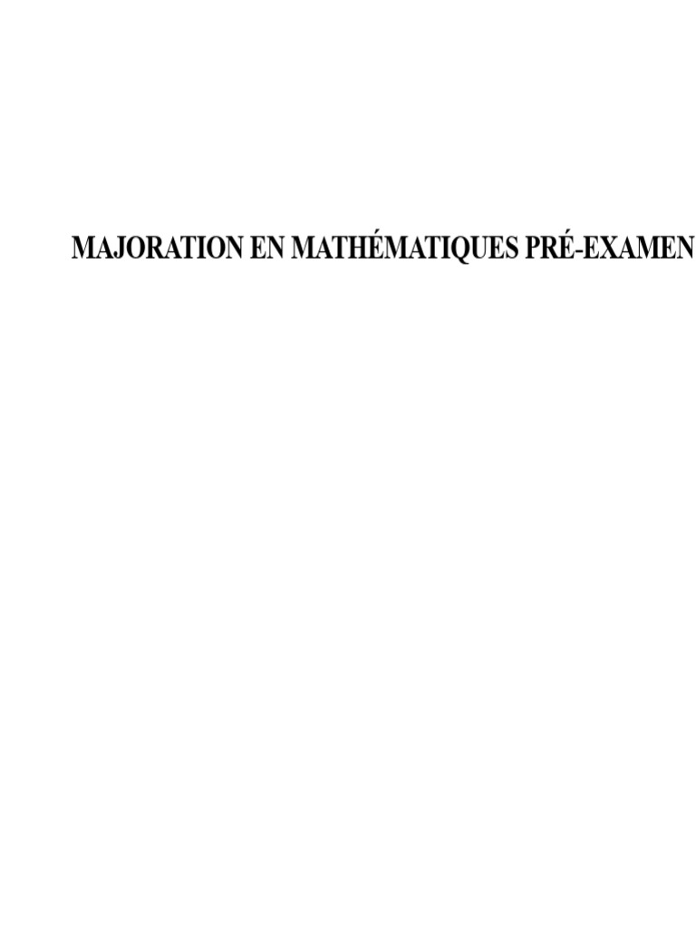 Exercices de Mathématiques Pré-Examen | PDF | Zone | Géométrie