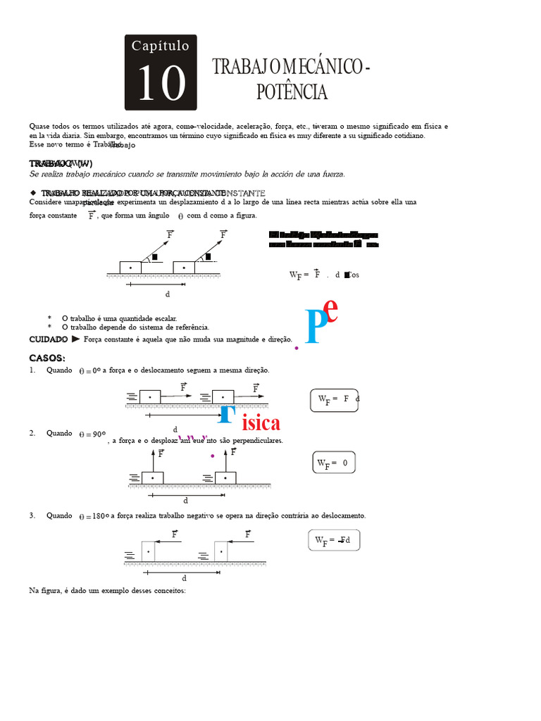 Trabalho e Potência em Física | PDF | Força | Física