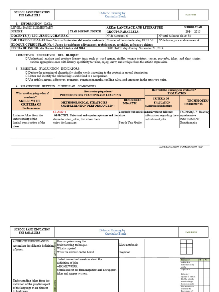 Block 4 Language Planning | PDF | Jokes | Reading Comprehension