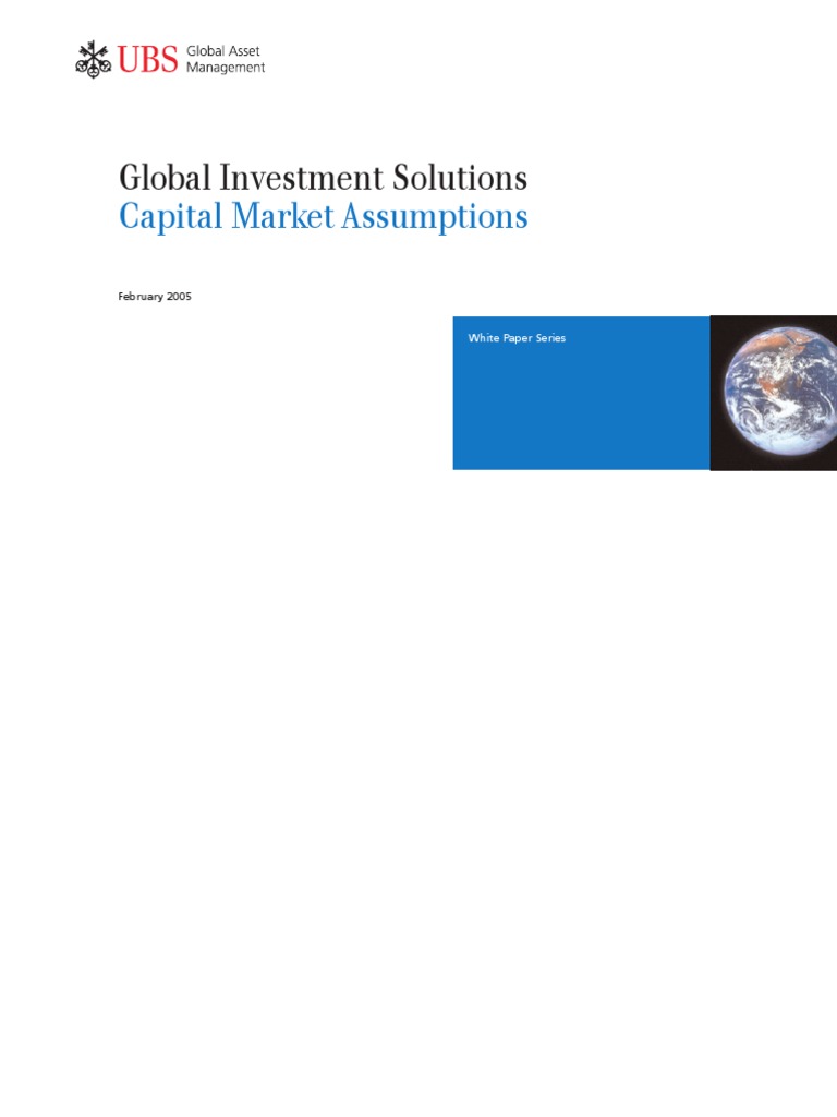 Capital Market Assumptions PDF Asset Allocation Market Liquidity