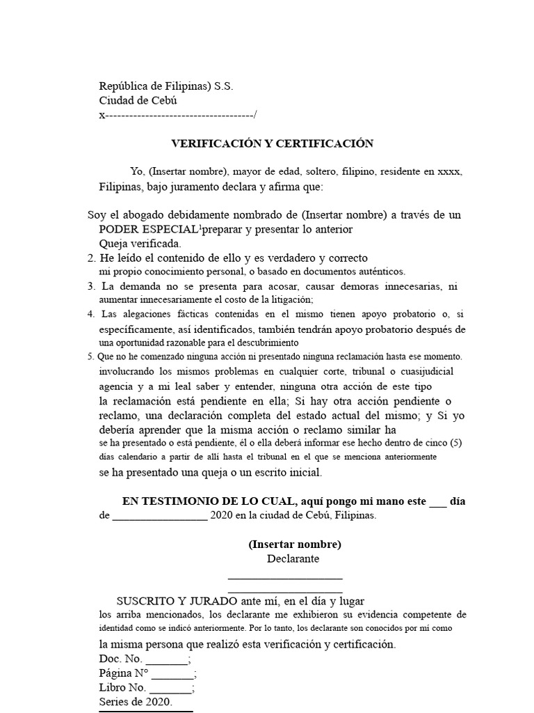 Verificación y Certificación Legal en Filipinas | PDF | Justicia ...