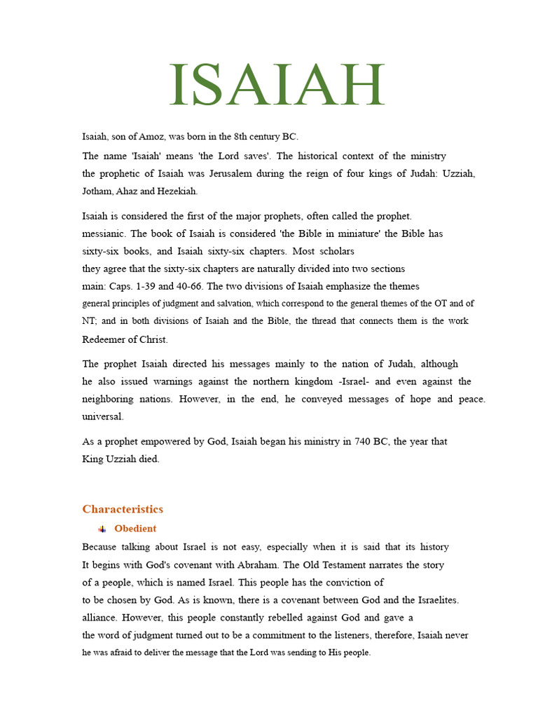 Isaiah | PDF | Isaiah | Book Of Isaiah