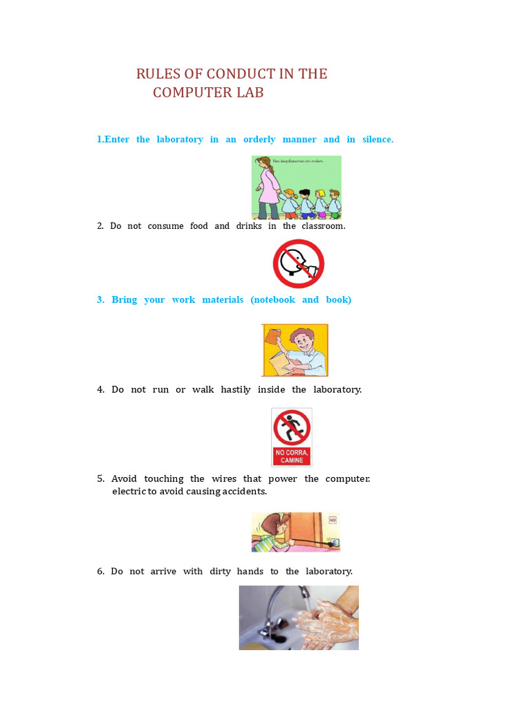 Computer Lab Conduct Guidelines | PDF