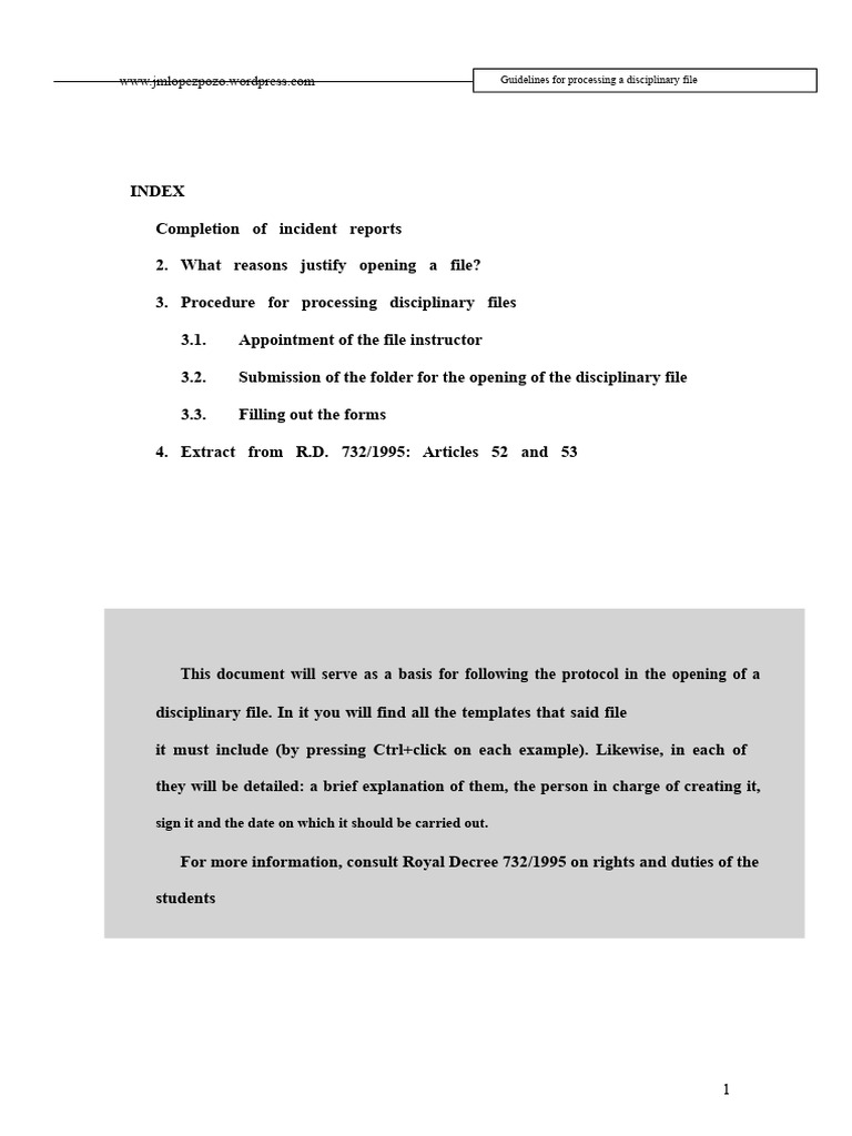 Disciplinary File Processing Guidelines | PDF | Justice | Crime & Violence