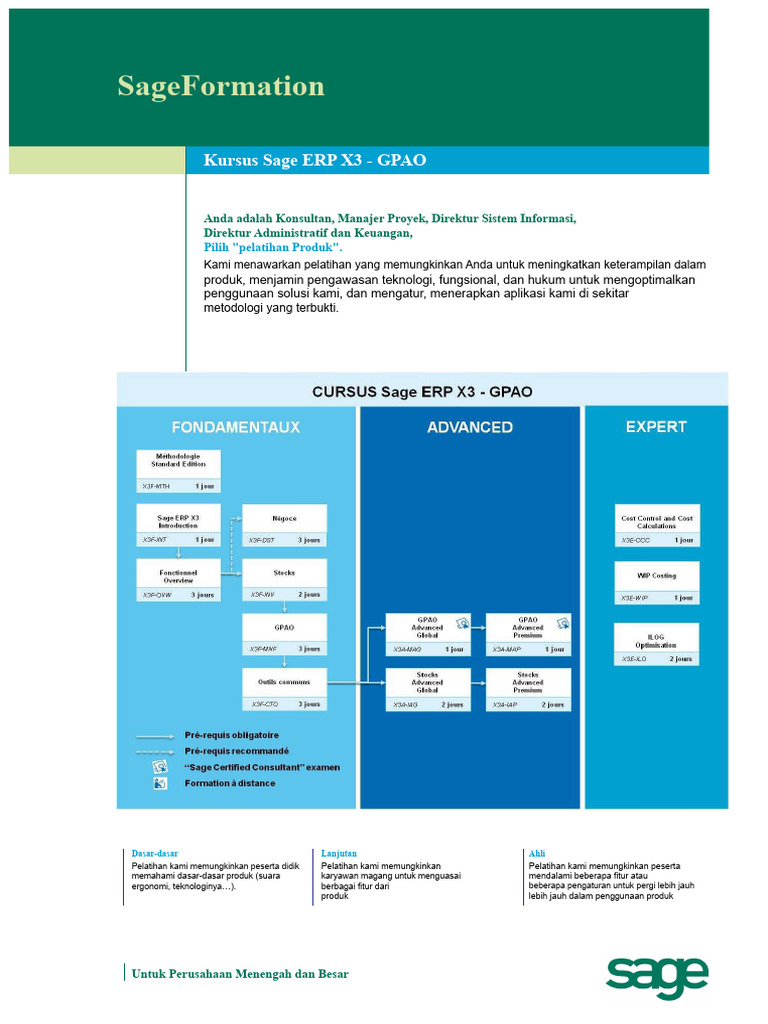 Pelatihan Sage ERP X3 untuk Profesional | PDF