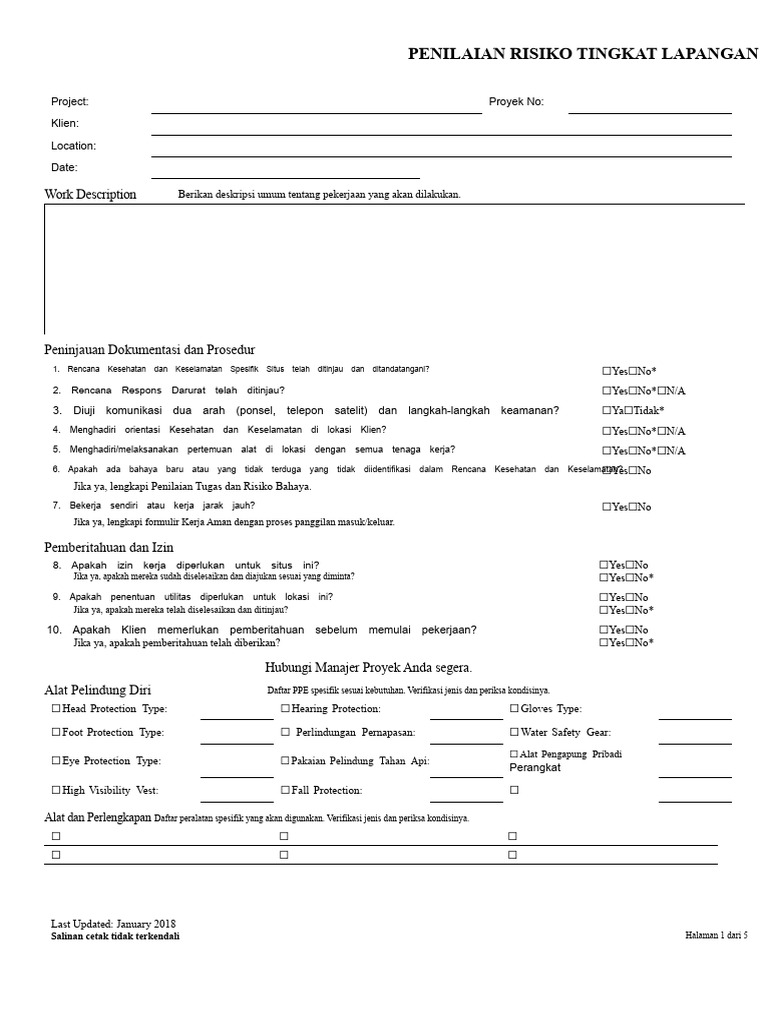 Lampiran F - Contoh FLRA | PDF