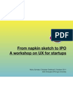 From Napkin Sketch To IPO A Workshop On UX For Startups