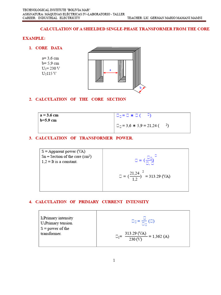 Transformer Calculations for Industrial Electricity | PDF | Transformer ...