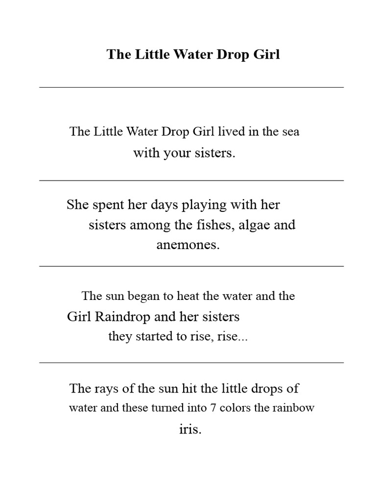 The Little Water Drop | PDF