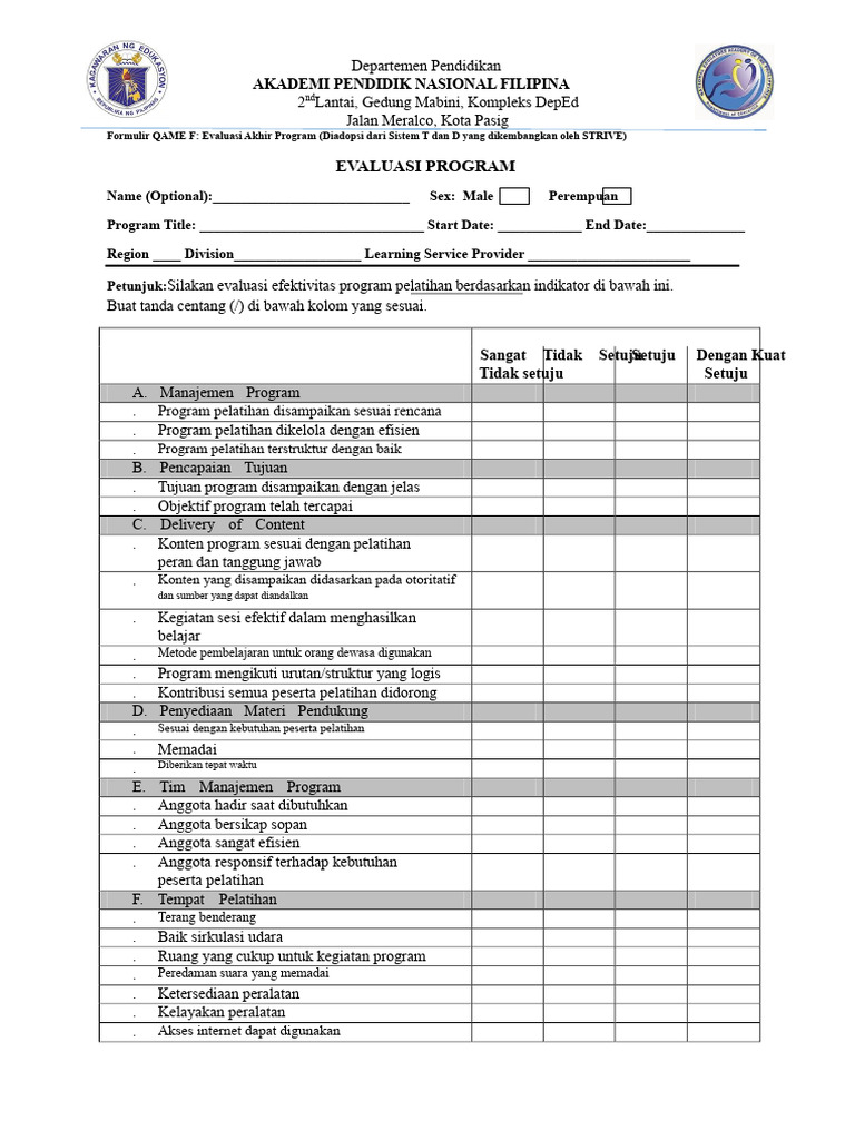 Evaluasi Program Neap | PDF