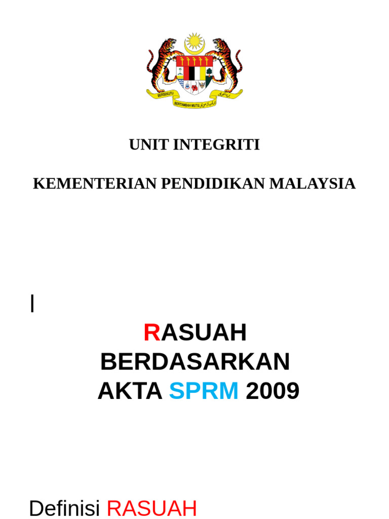 Definisi dan Kes Rasuah di Malaysia | PDF