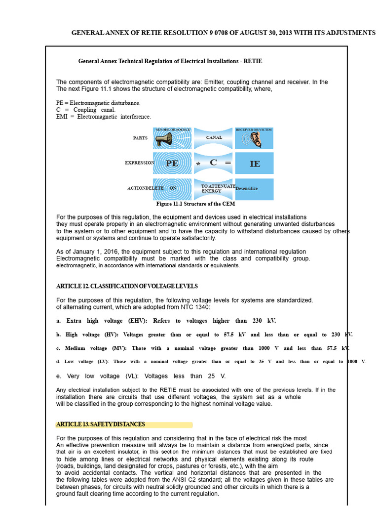 Electrical Safety Distance | PDF | Electromagnetic Compatibility | High ...