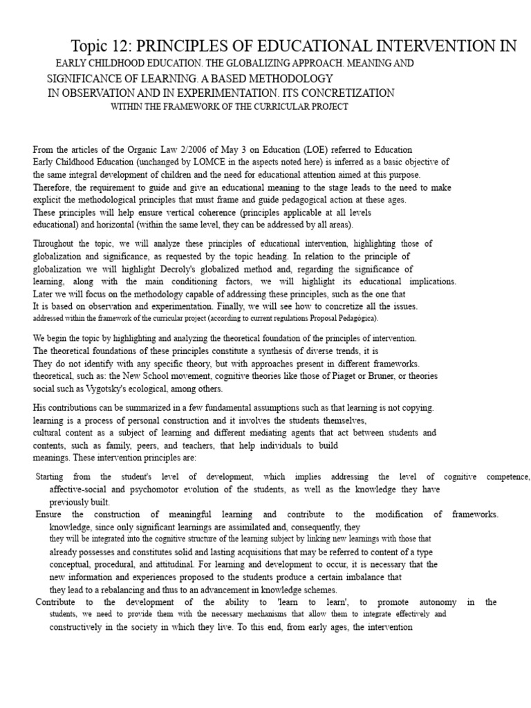 Summary of Topic 12 | PDF | Learning | Methodology