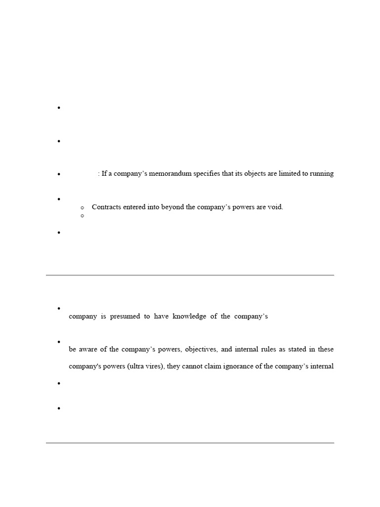 Key Doctrines in Company Law Explained | PDF | Civil Law (Legal System ...