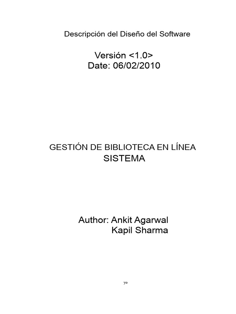 Diseño de Sistema para Biblioteca en Línea | PDF | Software ...