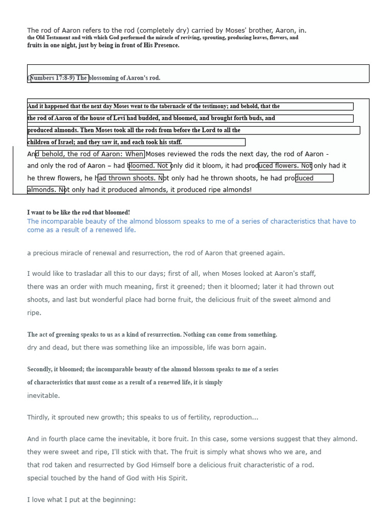 The Rod of Aaron Refers To The Rod. | PDF | Religious Belief And Doctrine