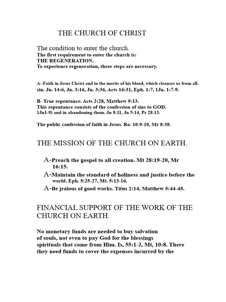 The Church of Christ | PDF | Baptism | Salvation