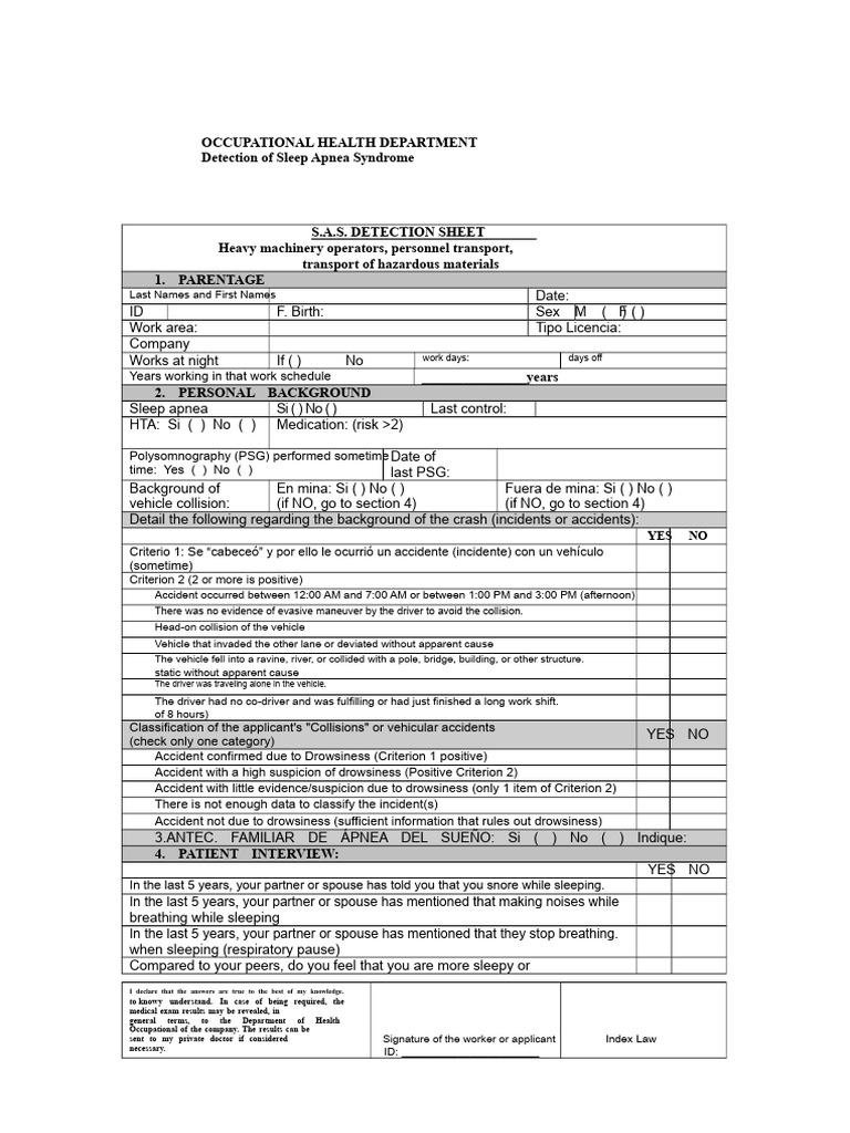 Sleep Apnea Detection for Operators | PDF | Sleep Apnea | Snoring