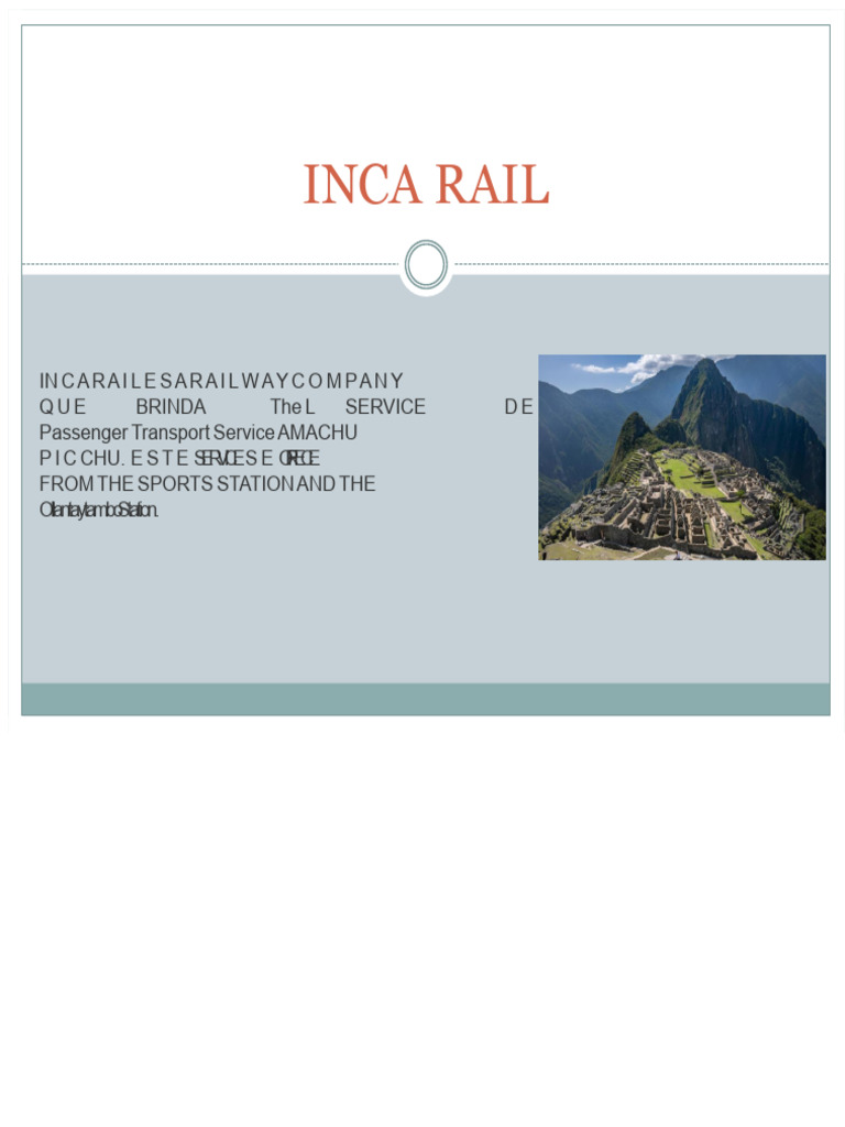Inca Rail | PDF