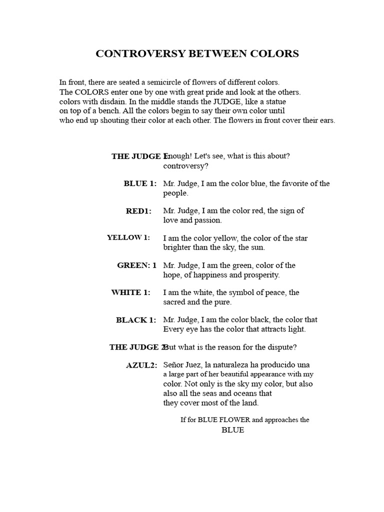 Controversy Among Colors, Theatrical Work | PDF | Yellow | Green