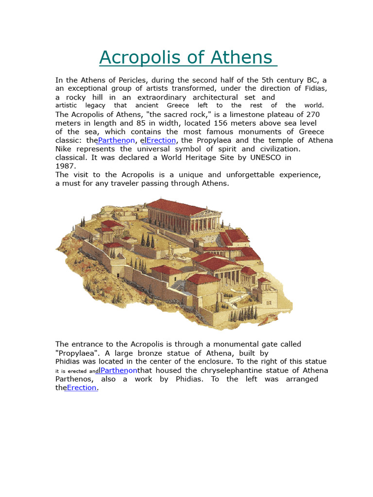 Explore the Acropolis of Athens | PDF | Ancient Greece | Classical ...
